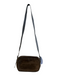 ALLSAINTS Brown Gray Leather Zip Close Silver Hardware Cross Body Strap Bag Brown Gray / S