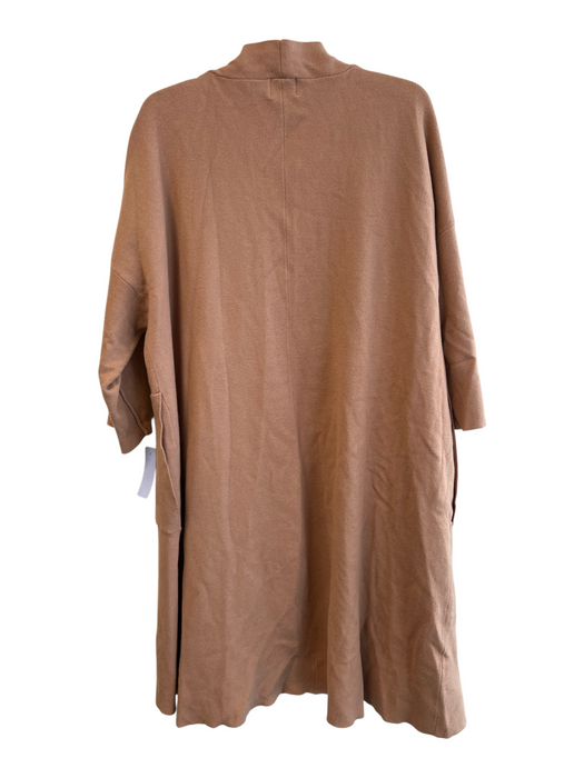 SNDYS. Size S/M Tan Viscose, Nylon & Polyester Open Front Drop Shoulder Jacket Tan / S/M