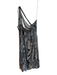 Adrianna Papell Size 10 Gray & Silver Silk Beads & Sequins One Shoulder Dress Gray & Silver / 10