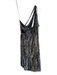 Adrianna Papell Size 10 Gray & Silver Silk Beads & Sequins One Shoulder Dress Gray & Silver / 10