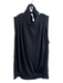 Alice & Olivia Size Est M Black Rayon Blend Sleeveless High Neck Draped back Top Black / Est M