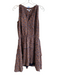 Derek Lam 10 Crosby Size 6 Multi Silk V Neck Sleeveless Abstract Tiered Dress Multi / 6
