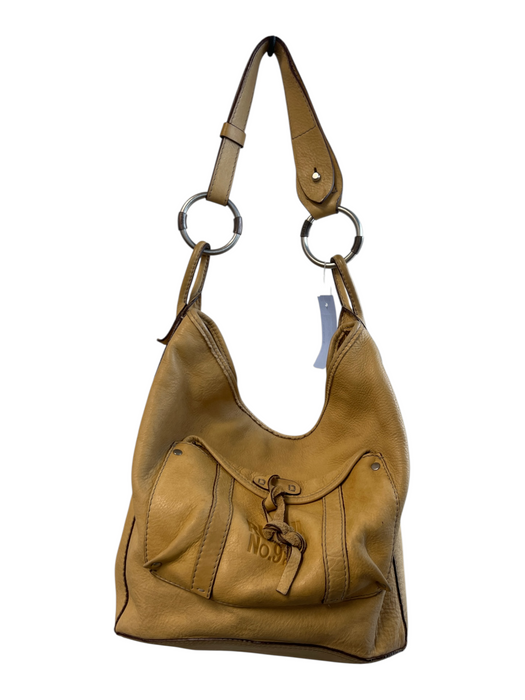 Ruehl No.925 Tan Leather Top & Cardigan Handle Inside & Out Pockets Tote Bag Tan / L