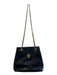 Paloma Picasso Black Leather Chain Strap Gold Tone Hardware Bag Black / S