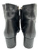 Theory Shoe Size 41 Black Leather Side Zip Toe Cap Almond Toe Block heel Booties Black / 41