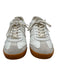 Gola Shoe Size 10 White & Taupe Leather Upper Round Toe Striped Sneakers White & Taupe / 10