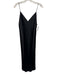 Rag & Bone Size 4 Black Silk Lined V Neck Spaghetti Strap Midi Dress Black / 4