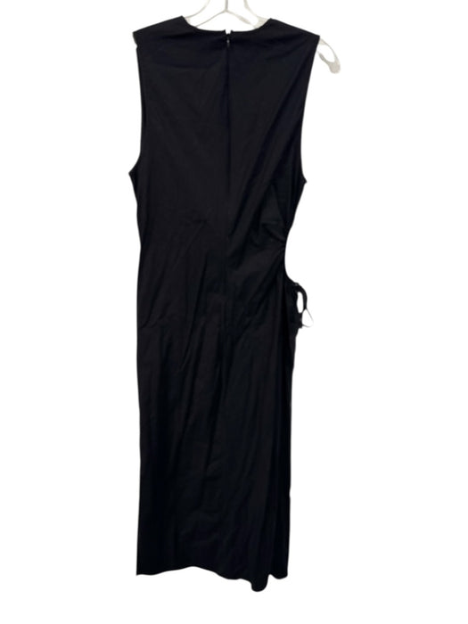 Reformation Size M Black Cut Out Drawstring Midi Dress Black / M