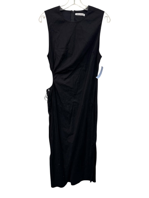 Reformation Size M Black Cut Out Drawstring Midi Dress Black / M