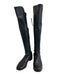 Stuart Weitzman Shoe Size 7.5 Black Leather Fabric Block Low Heel Boots Black / 7.5