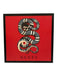 Gucci tan, black, multi Silk Gucci Ghost Print Rolled Edges Square scarf tan, black, multi