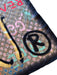 Gucci tan, black, multi Silk Gucci Ghost Print Rolled Edges Square scarf tan, black, multi