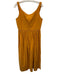 Rebecca Taylor Size L Marigold Orange Tencel Blend Pockets Gathered Waist Dress Marigold Orange / L
