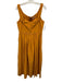 Rebecca Taylor Size L Marigold Orange Tencel Blend Pockets Gathered Waist Dress Marigold Orange / L