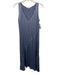 Vince Size M Blue Silk slip V Neck Midi Dress Blue / M