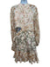Zimmermann Size 4 / L Cream, Pink, Green Linen Cut Out floral & leaves Dress Cream, Pink, Green / 4 / L