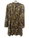 Ba&sh Size 4 Yellow, blue, red Viscose Blend Long Sleeve Paisley Dress Yellow, blue, red / 4