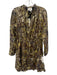 Ba&sh Size 4 Yellow, blue, red Viscose Blend Long Sleeve Paisley Dress Yellow, blue, red / 4
