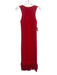 Simon Miller Size XS Red Viscose Blend Sleeveless Fringe Knit Maxi Dress Red / XS