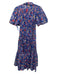 Derek Lam 10 Crosby Size 2 Blue, Red, Yellow Cotton Blend Floral Dress Blue, Red, Yellow / 2
