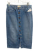 L'agence Size 27 Light Wash Cotton Denim High Rise Button Detail Pockets Skirt Light Wash / 27