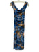 Significant Other Size 4 Blue, Yellow, Brown Polyester Blend Sleeveless Dress Blue, Yellow, Brown / 4