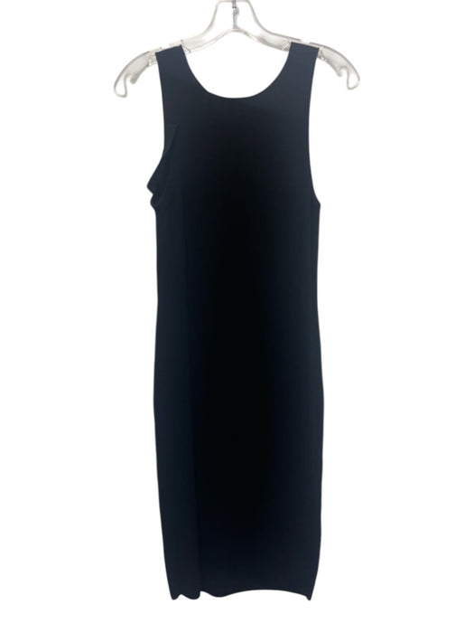 Helmut Lang Size Medium Black Viscose Blend Sleeveless Ribbed Stretch Knit Dress Black / Medium