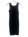 Helmut Lang Size Medium Black Viscose Blend Sleeveless Ribbed Stretch Knit Dress Black / Medium