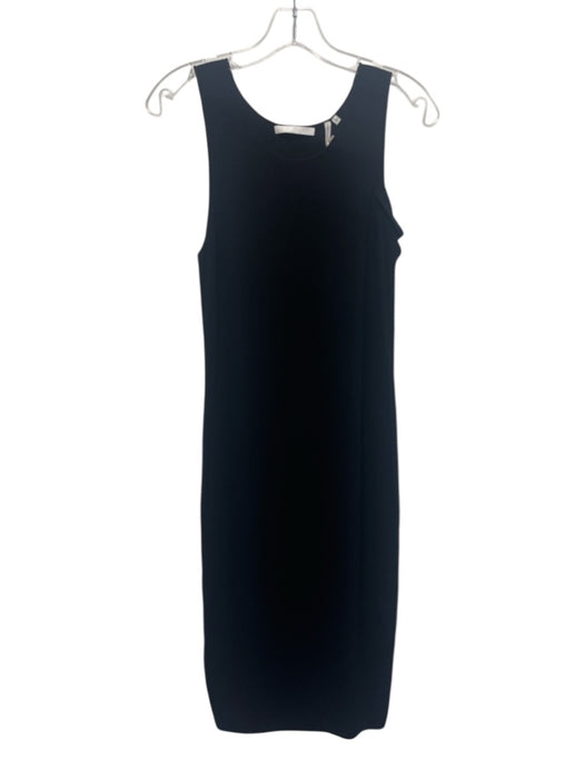 Helmut Lang Size Medium Black Viscose Blend Sleeveless Ribbed Stretch Knit Dress Black / Medium