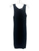 Helmut Lang Size Medium Black Viscose Blend Sleeveless Ribbed Stretch Knit Dress Black / Medium