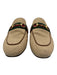 Gucci Shoe Size 37 Beige, Brown, Green textile upper Leather Stripe Mule Loafers Beige, Brown, Green / 37