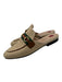 Gucci Shoe Size 37 Beige, Brown, Green textile upper Leather Stripe Mule Loafers Beige, Brown, Green / 37