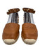 Valentino Shoe Size 37 Cognac Brown Leather Jute D'Orsay Rockstud Flats Cognac Brown / 37