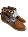 Valentino Shoe Size 37 Cognac Brown Leather Jute D'Orsay Rockstud Flats Cognac Brown / 37