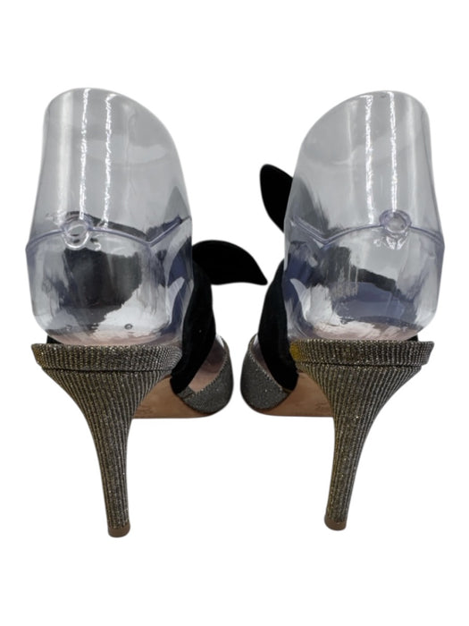 Loeffler Randall Shoe Size 6.5 Silver, Gold, Black fabric upper Bow Pumps Silver, Gold, Black / 6.5