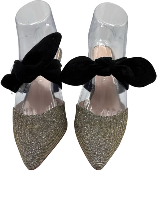 Loeffler Randall Shoe Size 6.5 Silver, Gold, Black fabric upper Bow Pumps Silver, Gold, Black / 6.5