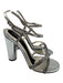 Dolce & Gabbana Shoe Size 36.5 Silver Leather Rhinestone Ankle Strap Sandals Silver / 36.5