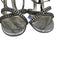 Dolce & Gabbana Shoe Size 36.5 Silver Leather Rhinestone Ankle Strap Sandals Silver / 36.5