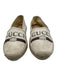 Gucci Shoe Size 36.5 Cream, Red, Green Canvas Upper Leather trim Logo Flats Cream, Red, Green / 36.5