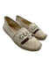 Gucci Shoe Size 36.5 Cream, Red, Green Canvas Upper Leather trim Logo Flats Cream, Red, Green / 36.5