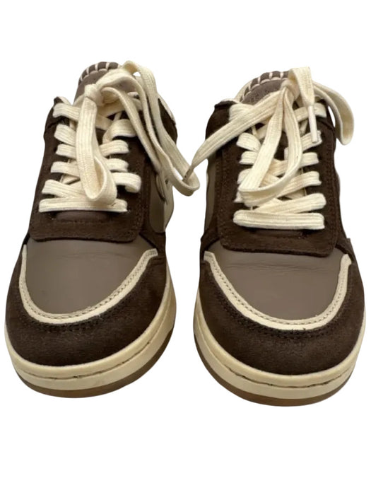 Rag & Bone Shoe Size 37 Brown & Cream Leather Upper Whipstitch Platform Sneakers Brown & Cream / 37