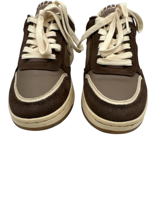 Rag & Bone Shoe Size 37 Brown & Cream Leather Upper Whipstitch Platform Sneakers Brown & Cream / 37