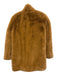 APPARIS Size S Caramel Brown Faux Fur polyester satin Plush Pockets Coat Caramel Brown / S