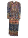 Bhanuni by Jyoti Size 0 blue, pink, multi Viscose Blend Beaded high neck Dress blue, pink, multi / 0