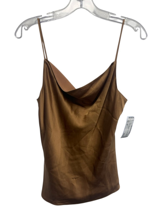 L'agence Size XS Bronze Silk Lined Cowl Neck Spaghetti Strap Top Bronze / XS