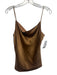 L'agence Size XS Bronze Silk Lined Cowl Neck Spaghetti Strap Top Bronze / XS