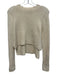 ALLSAINTS Size XS Cream Wool Blend Ribbed Trim High Low Hem Sweater Cream / XS