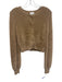 Sunday best Size 2XS Tan Brown Nylon Fuzzy Round Neck Cardigan Tan Brown / 2XS