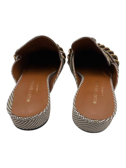 Kurt Geiger Shoe Size 40 Bronze & Beige fabric upper Synthetic Chain Loafers Bronze & Beige / 40