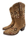 Ann Mashburn Shoe Size 39 Brown, cream, pink Leather Embroidered Floral Boots Brown, cream, pink / 39